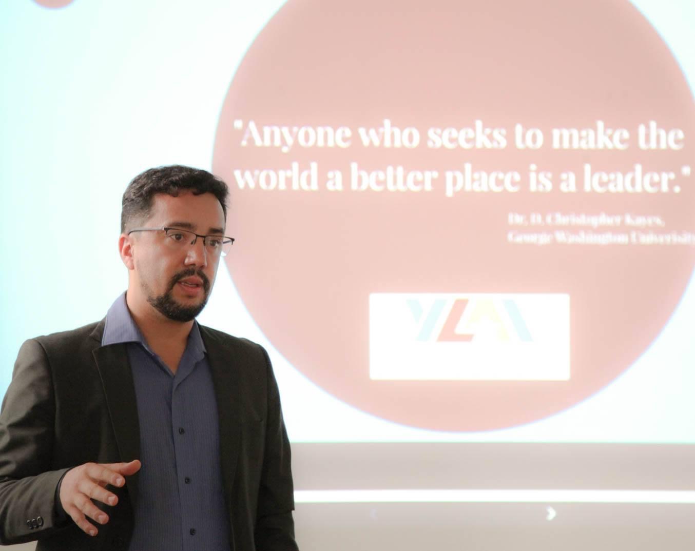 Speaking to participants in the Young Leaders of the Americas Initiative (YLAI)